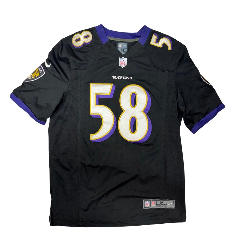 Nike Baltimore Ravens Elvis Dumervil 58 Stitched Jersey Mens Medium Black NFL